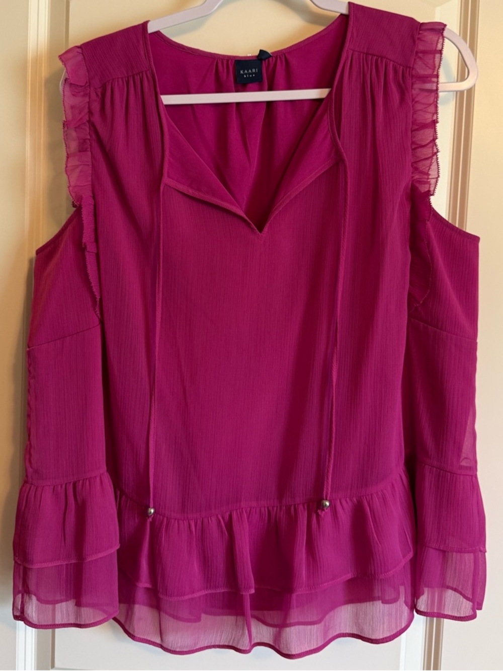 Kaari Blue Soloviolet Everyday Essentials Peasant Top – XL (NWT)